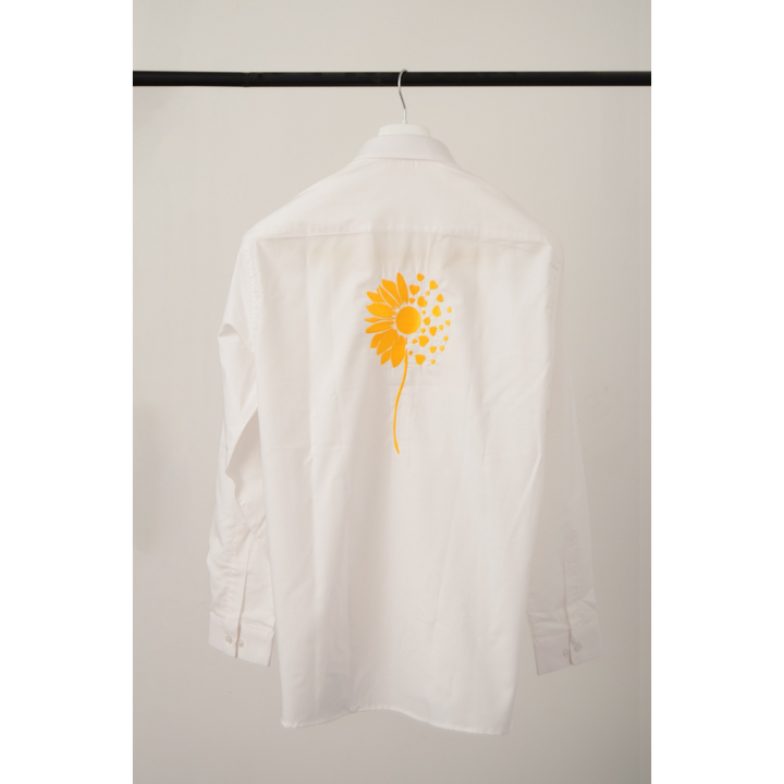 StitcheZ Golden Bloom White Shirt