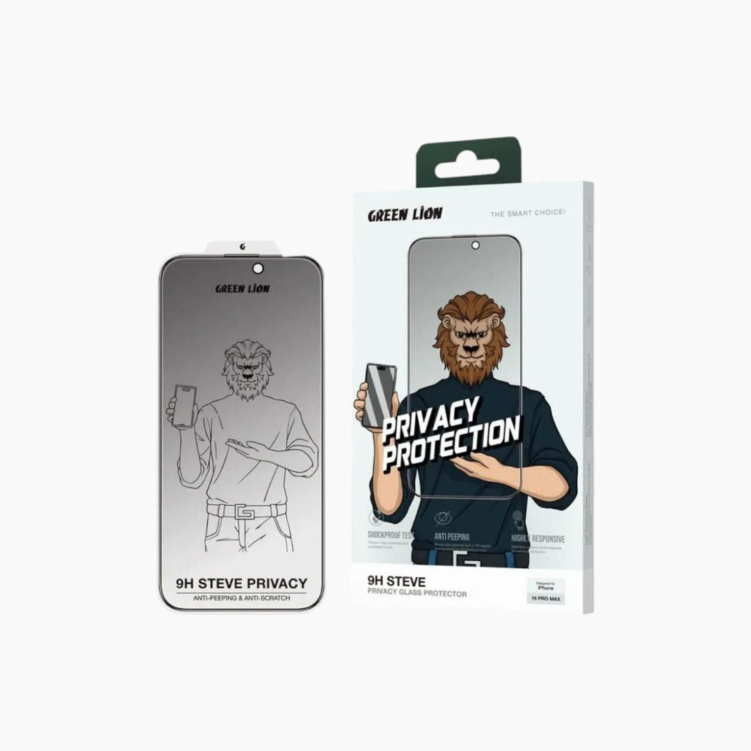 Green Lion 9H Shield Glass screen protector with privacy tint