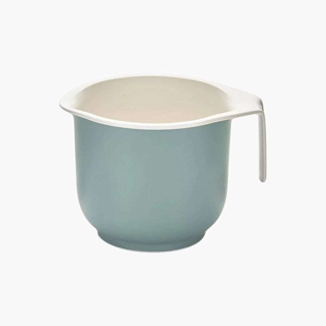 Guzzini 3-liter sage green mixing bowl with pouring spout