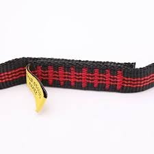 Heavy-duty elasticated webbing hand band with thumb loop and hook-and-loop closure