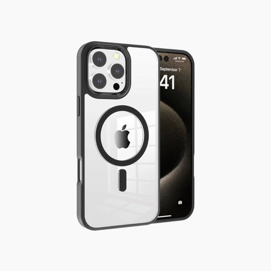 iPhone Metal Transparent Magnetic Suction Case