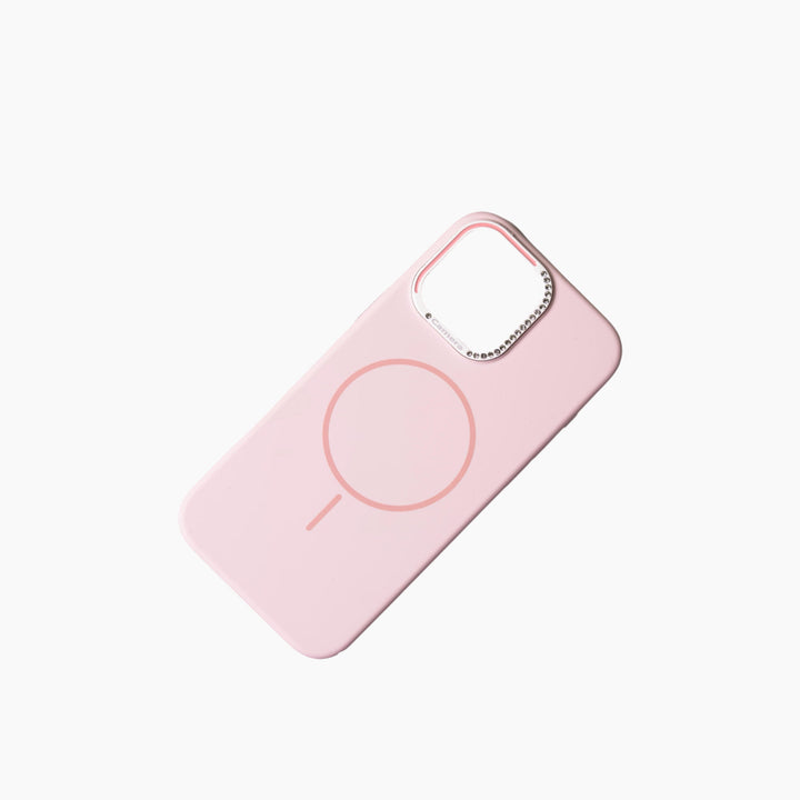 C.JO iPhone Series 15+16 Silicone MagSafe Case With Diamond Camera Frame
