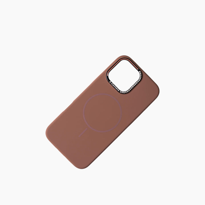 C.JO iPhone Series 15+16 Silicone MagSafe Case With Diamond Camera Frame