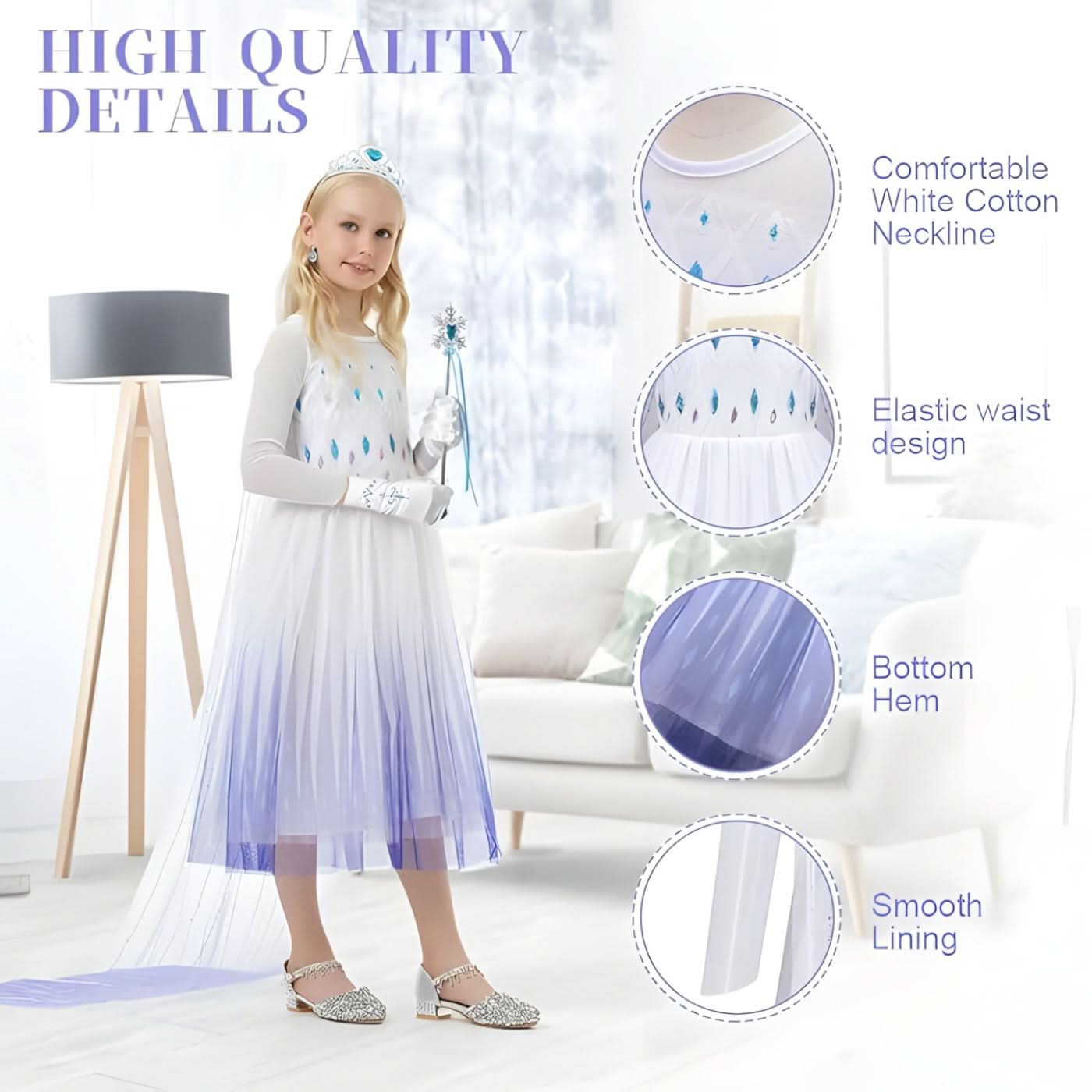 The Source Frozen Snow Queen Costume Dress The Source Frozen Snow Queen Costume Dress