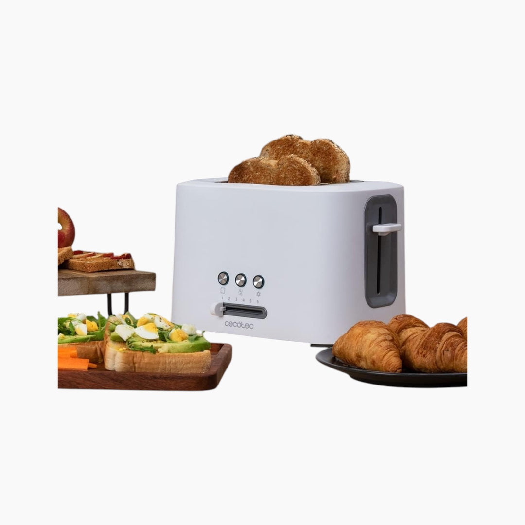 محمصة الخبز العمودية Cecotec Toast Taste 9000 ذات اللون الأبيض المزدوج