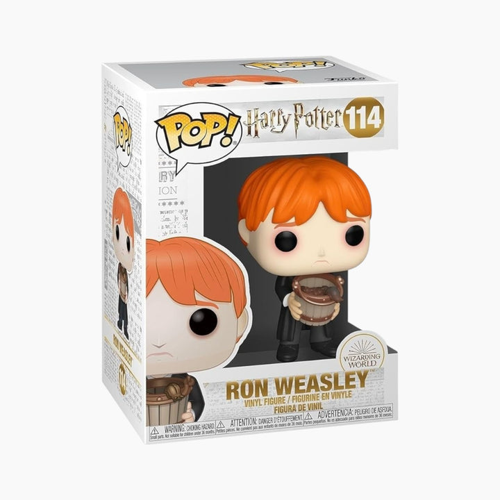 FUNKO Pop! Movies Harry Potter Ron Puking Slugs with Bucket Bobblehead Figure - HUNA
