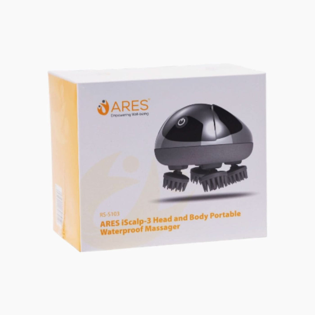 جهاز تدليك الرأس والجسم Ares iScalp-3 المحمول المقاوم للماء