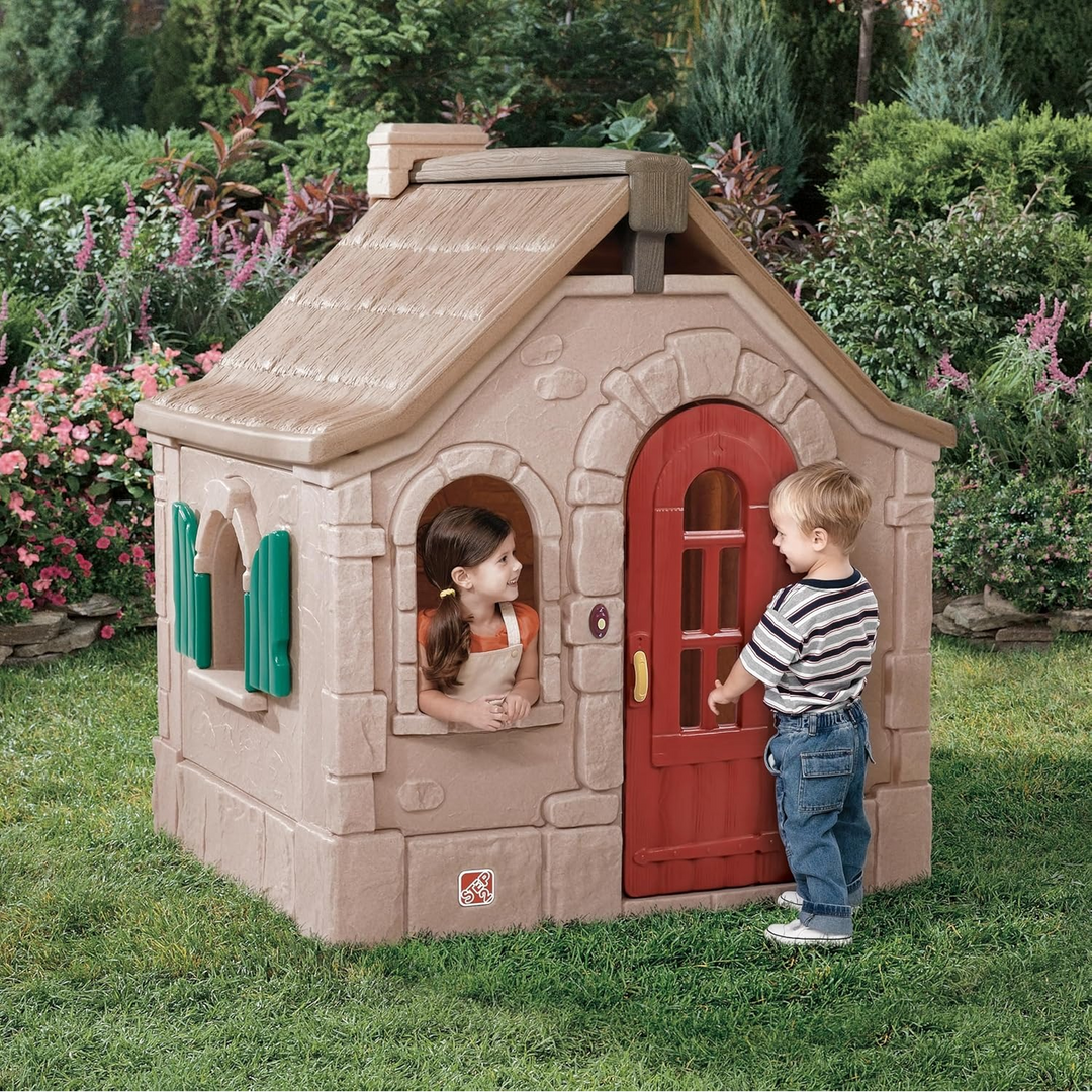 Step 2 Naturally Playful Storybook Cottage kids playhouse with working doorbell