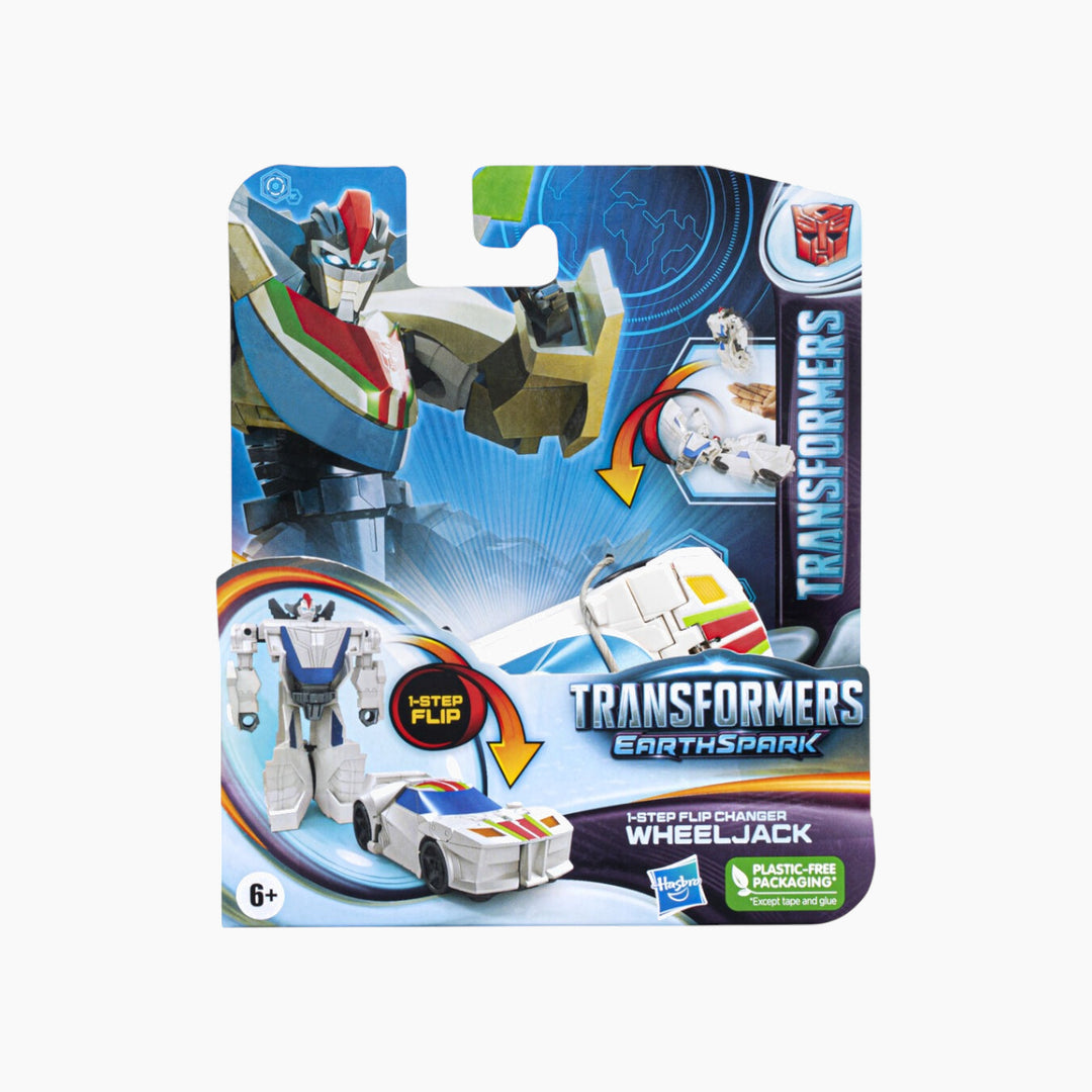 Hasbro Transformers Toys Earthspark 1 Step Flip Changer Wheeljack 4 Inch Action Figure 15x13x5 Cm