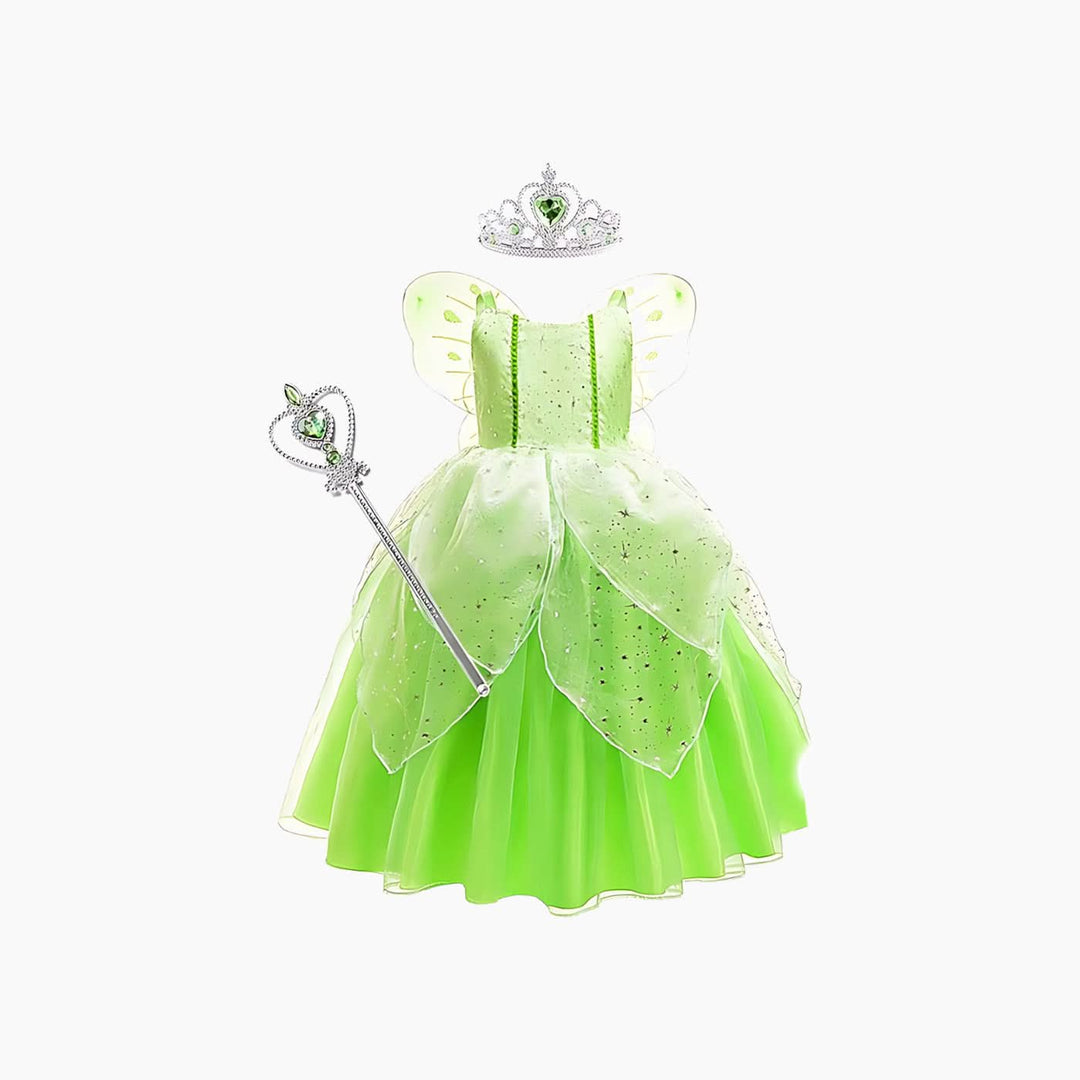 Tinkerbell costume dress with delicate tulle detailing