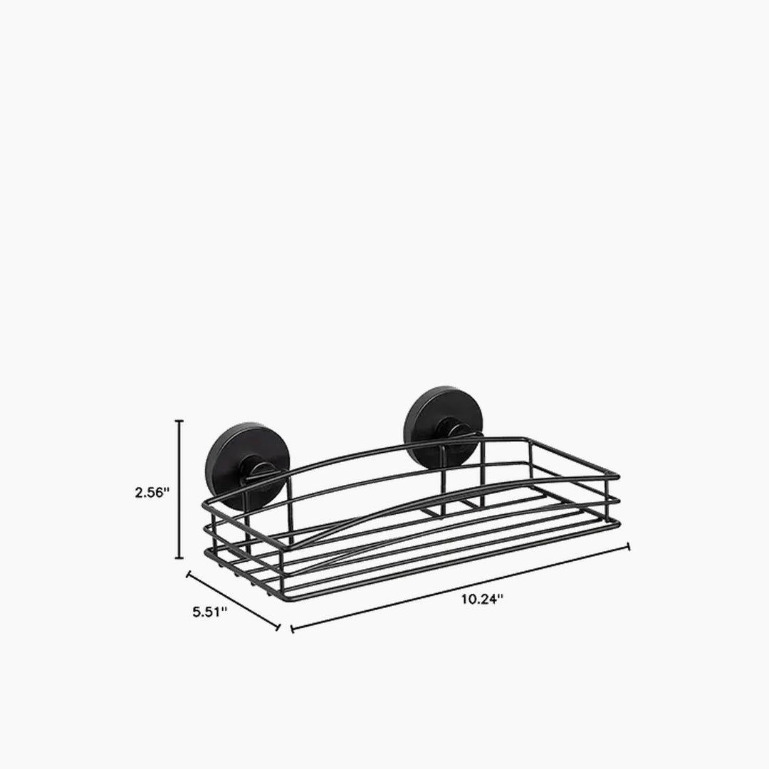 Wenko Vacuum-Loc wall shelf in black steel