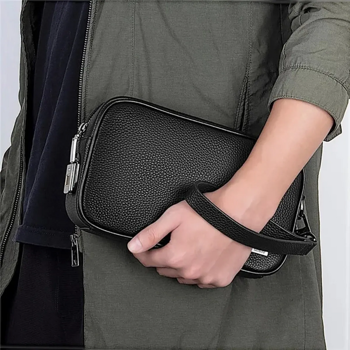 WIWU Master Genuine Leather Fingerprint Lock Pouch