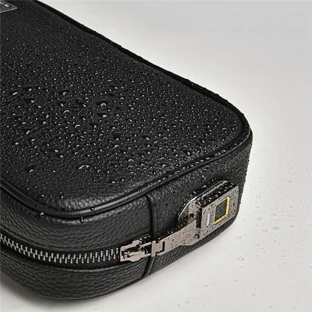 WIWU Master Genuine Leather Fingerprint Lock Pouch