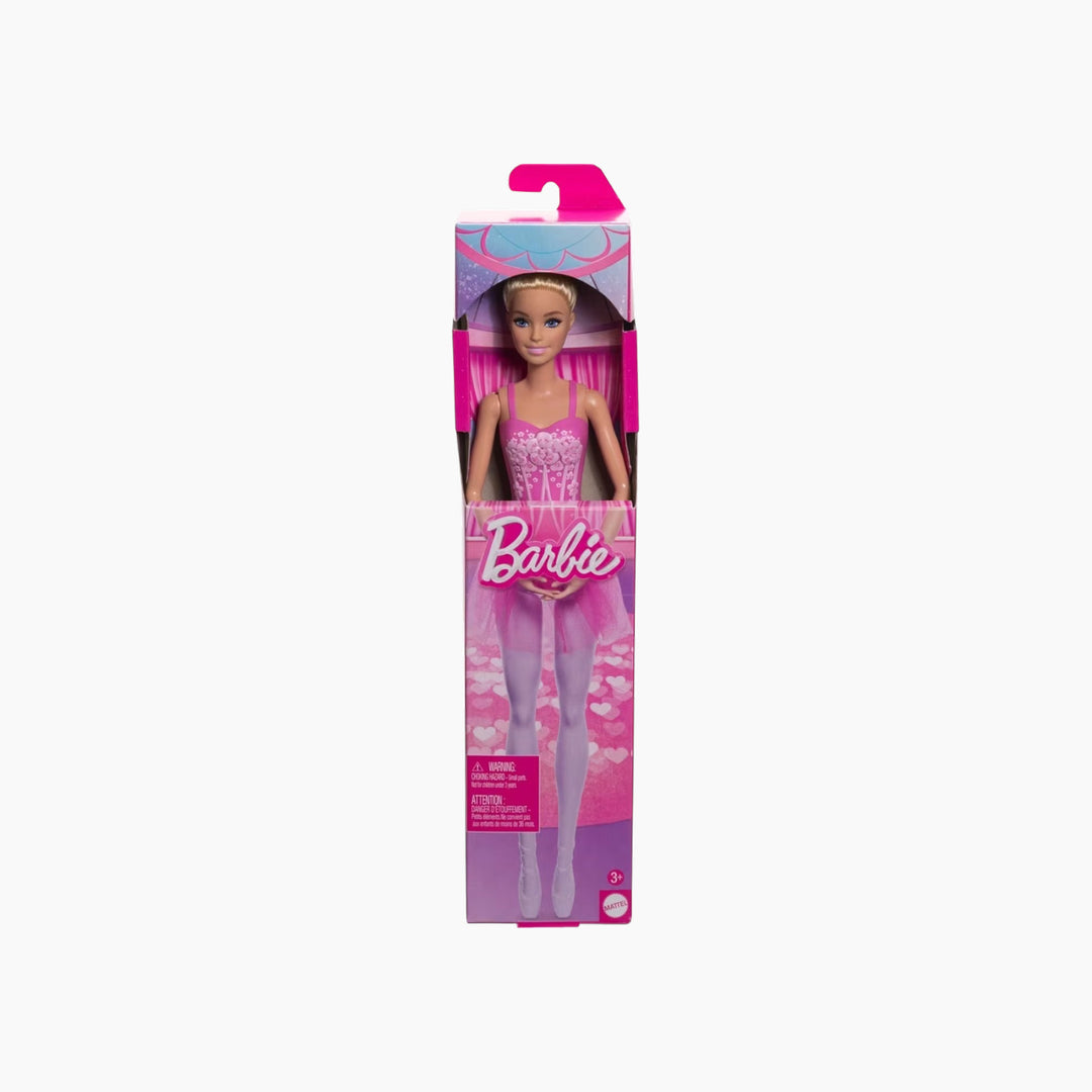 Mattel Barbie Ballerina Doll Blonde Fashion Doll Wearing Purple Removable Tutu Posed With Ballet Arms &amp; “en Pointe” Toe Shoes