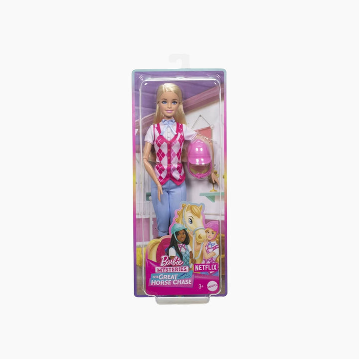 Mattel Barbie Malibu Doll &amp; Accessories From Mysteries: The Great Horse Chase Includes Fashion Doll Removable Riding Outfit &amp; Helmet