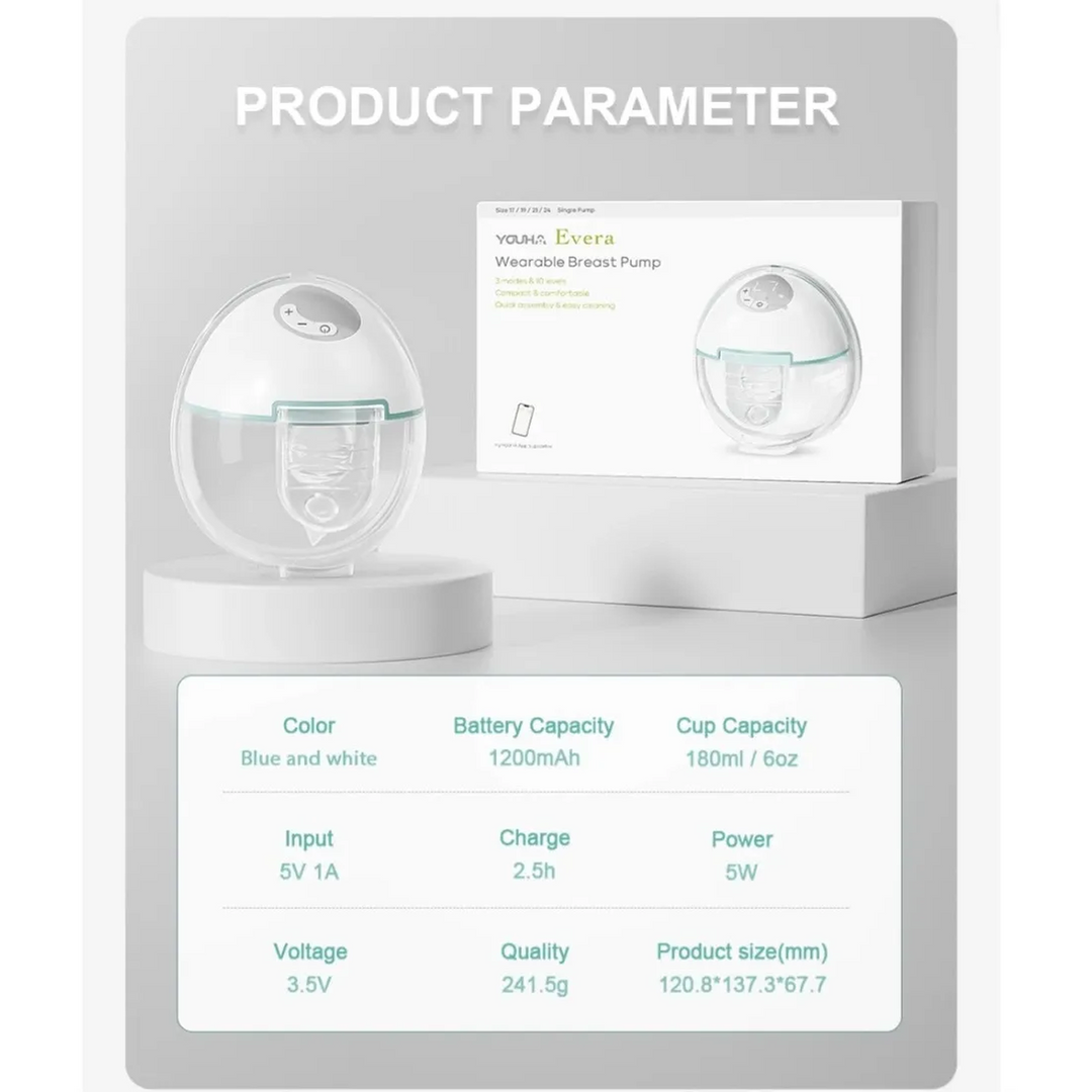Youha Evera breast pump with 180 ml milk collection cup
