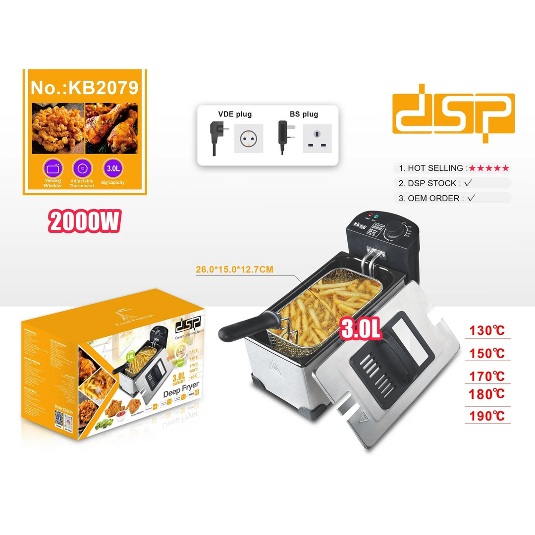 DSP Electric Deep Fryer - 3L