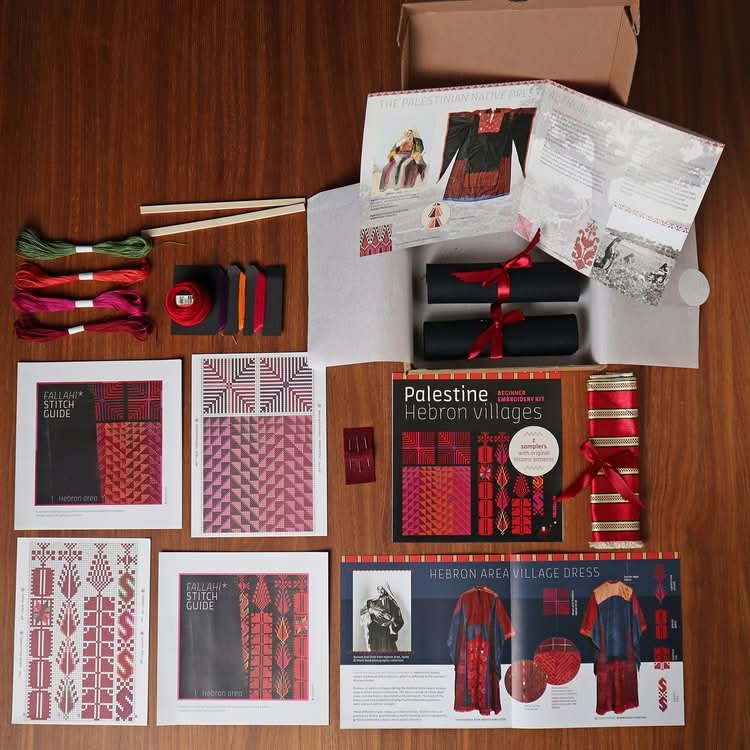 Folkglory Palestine Hebron Area Beginner Embroidery Tatreez Kit