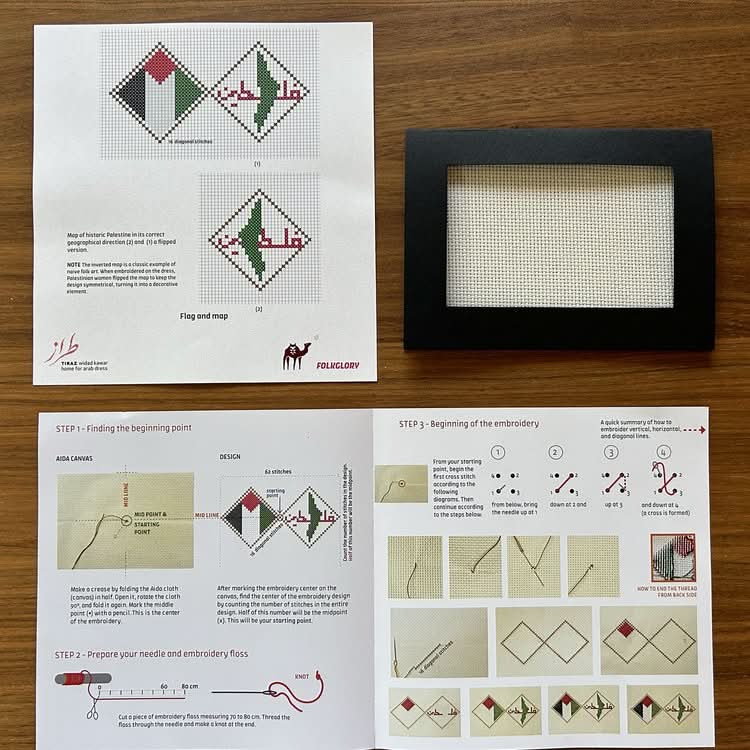 Folkglory Palestine Intifada Tatreez Kit