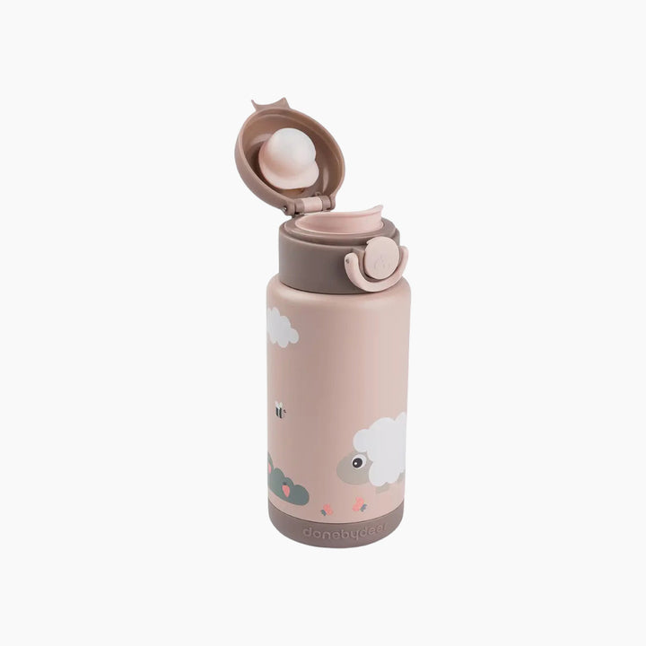 Done By Deer Insulated Bottle - Tiny farm - Powder - 340 ml