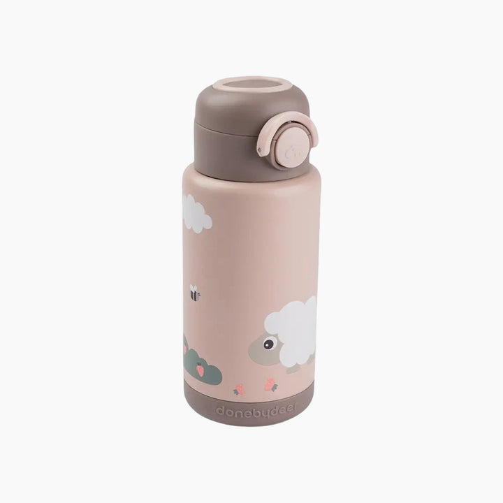 Done By Deer Insulated Bottle - Tiny farm - Powder - 340 ml