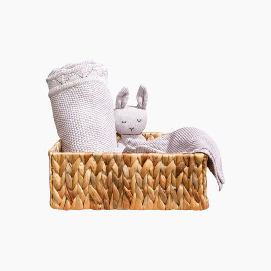 Bunny Knitted Lovey & Blanket Hamper
