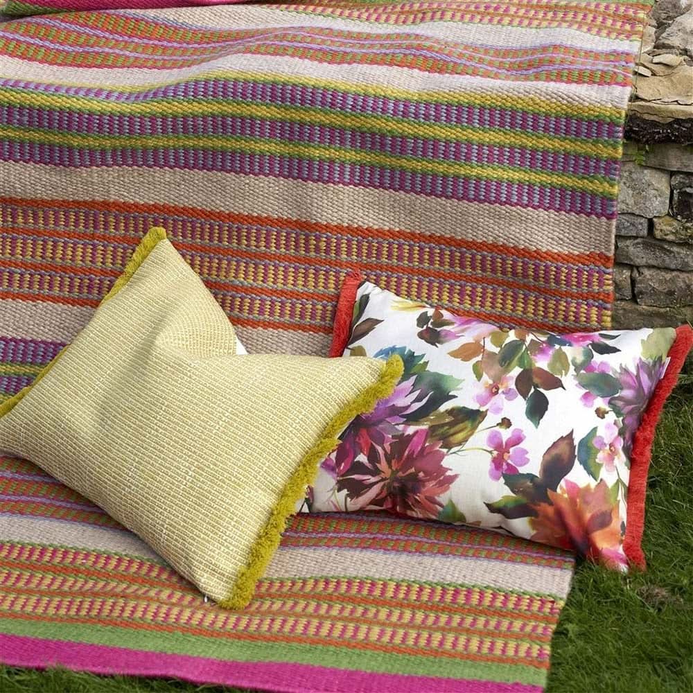 Designers Guild Manchu Fuchsia Outdoor Cushion - HUNA