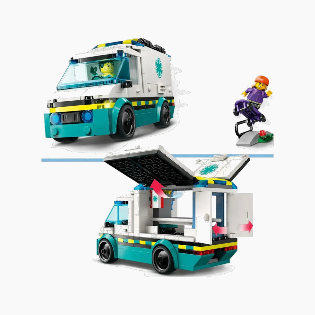 Lego Emergency Ambulance - 184 Pcs - HUNA