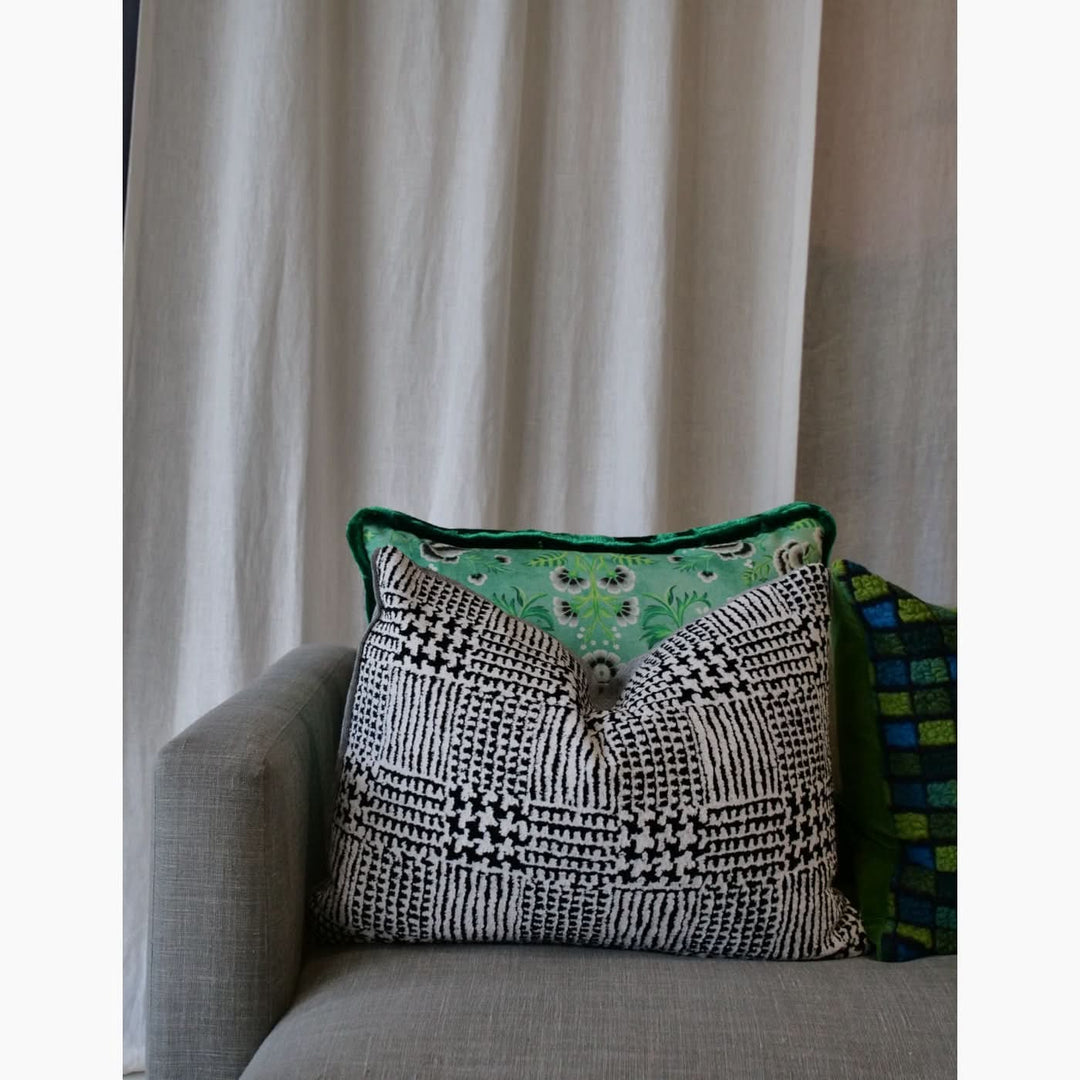 Designers Guild Velvet Queluz Noir Cushion - HUNA