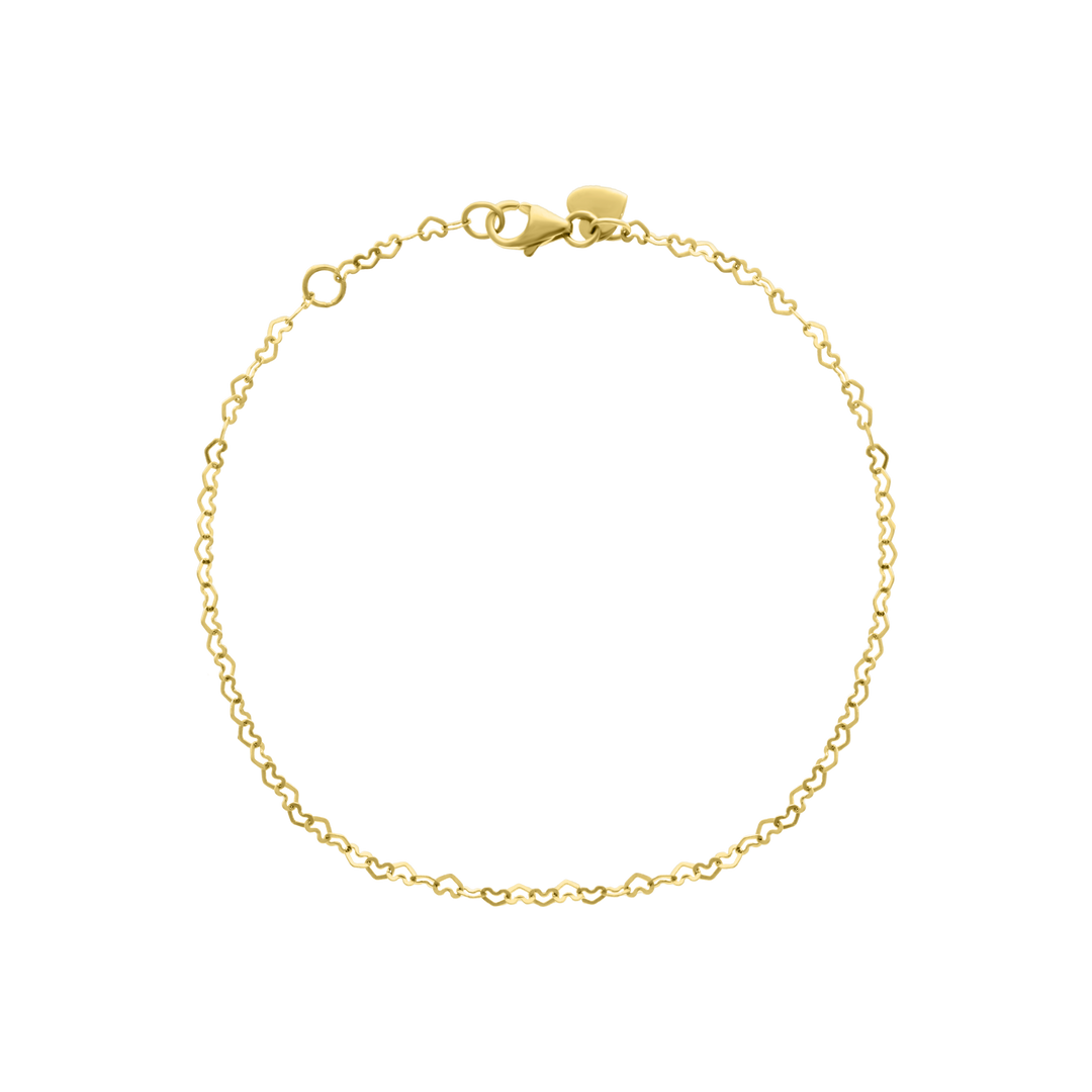 Baby Chic Fine Jewelry Heart Links Chain Bracelet