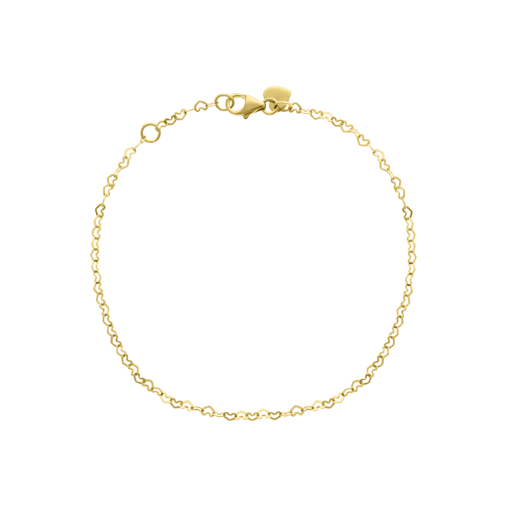 Baby Chic Fine Jewelry Heart Links Chain Bracelet