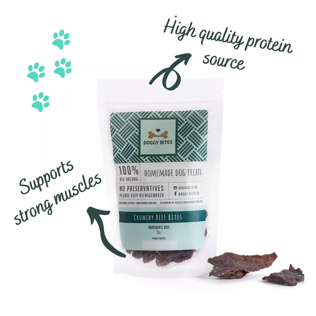 Doggy Bites Crunchy Beef Bites Dog Treats