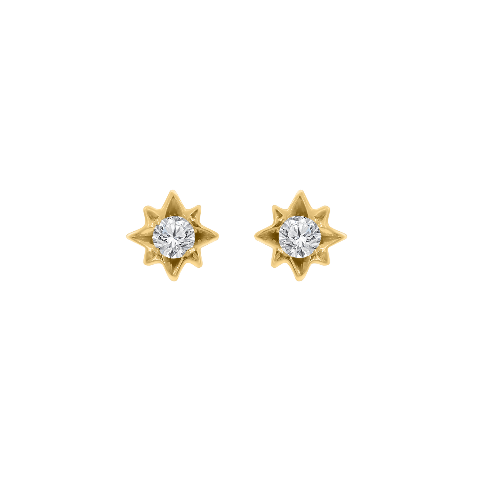Baby Chic Fine Jewelry Starburst Diamond Earrings - HUNA
