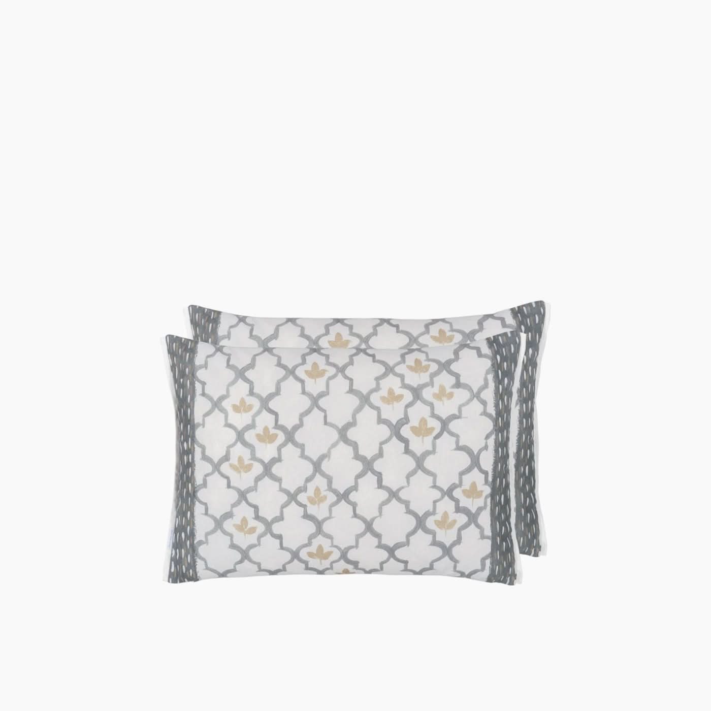 Designers Guild Slate Pergola Trellis Cushion Designers Guild Slate Pergola Trellis Cushion