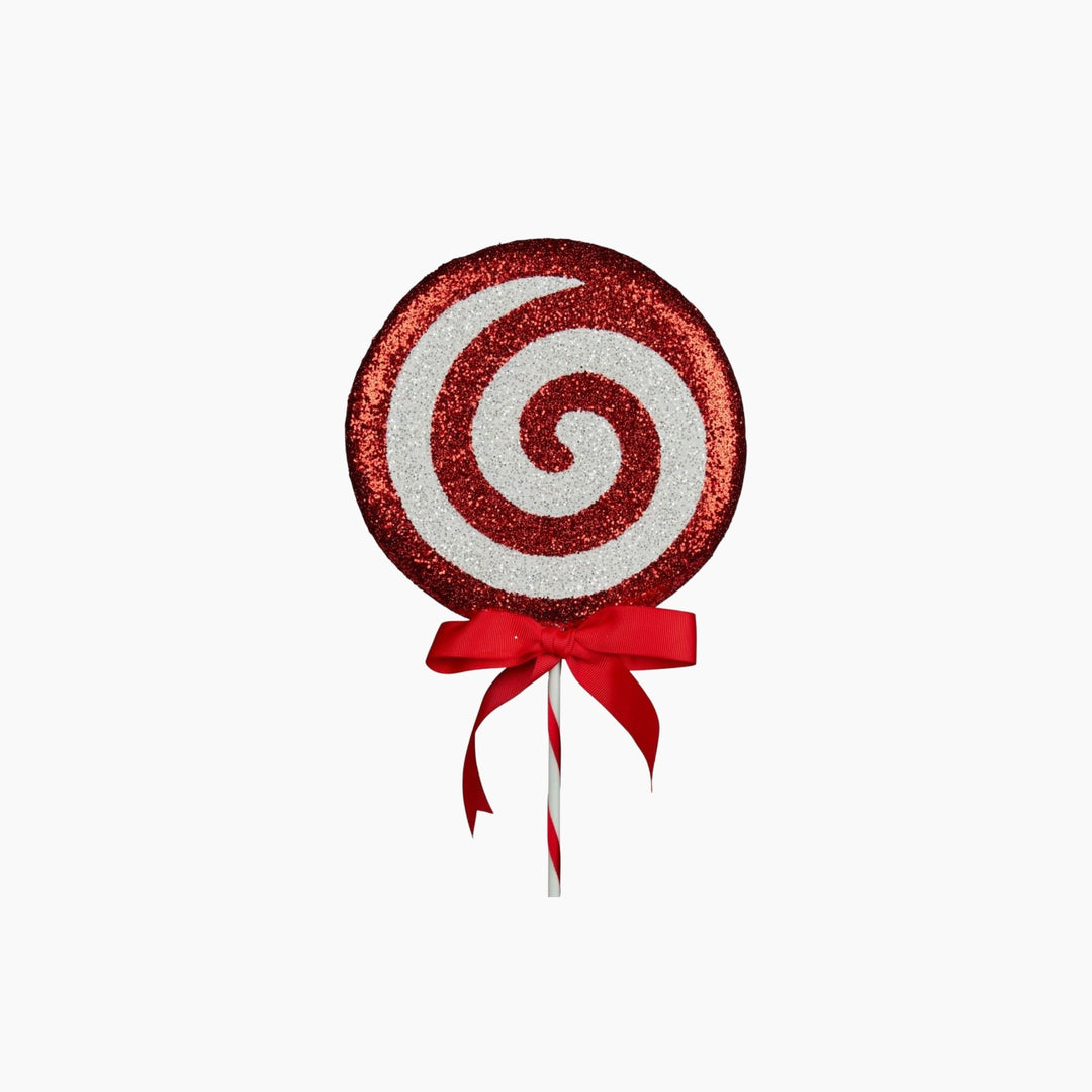 Plastic Red White Lollipop
