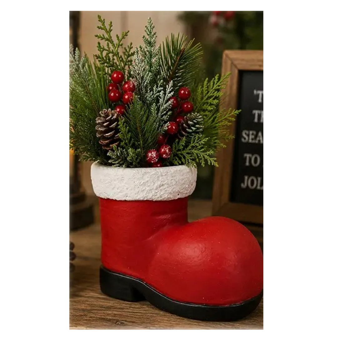 Polyresin Santa Boot