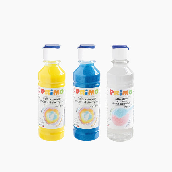 Coloured Clear Glue Metallic Slime Set