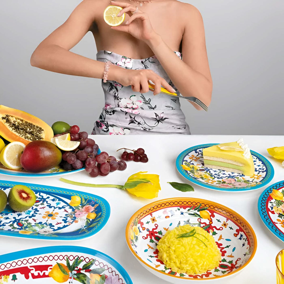 Guzzini Flower &amp; Lemon Dinner Plate