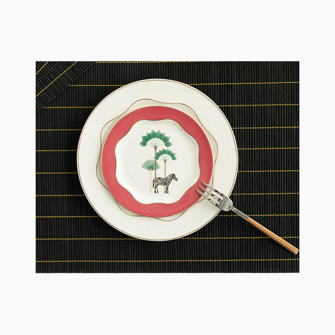 EH Living Farleg Bamboo 4 Pcs Table Mat 45x30 cm Black