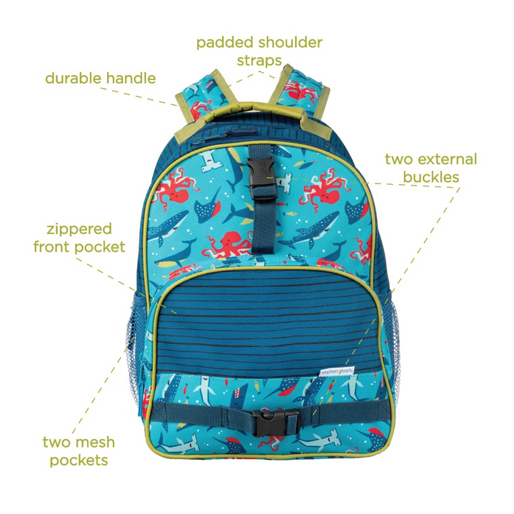 Stephen Joseph shark print backpack