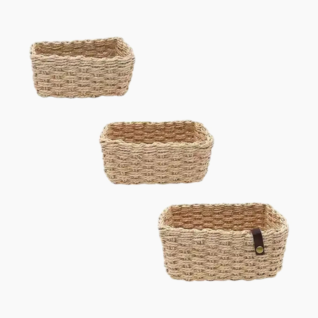 Weva Stack Faux Rattan Storage Baskets