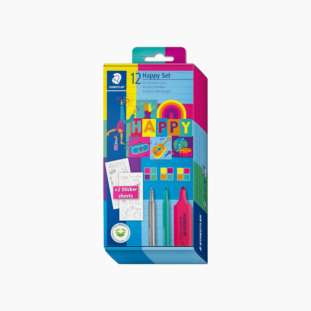 Staedtler 12 Happy Set Pencils, a vibrant collection for artistic projects