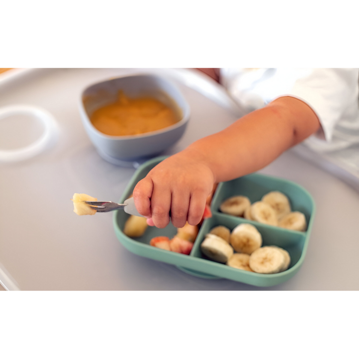 Beaba Stainless Steel Pre-cutlery Set Grey