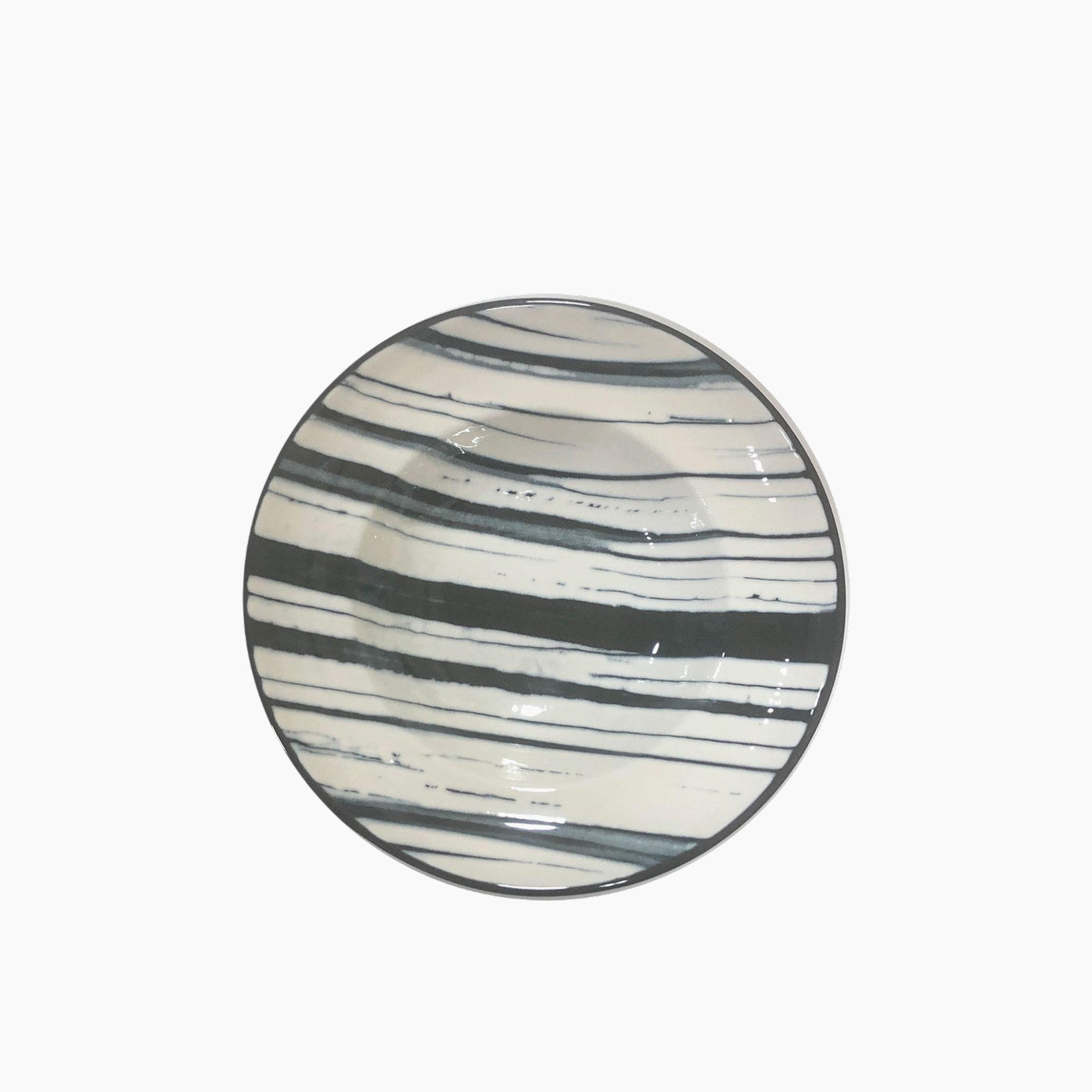 Bonna Stripe Black Deep Plate Bonna Stripe Black Deep Plate