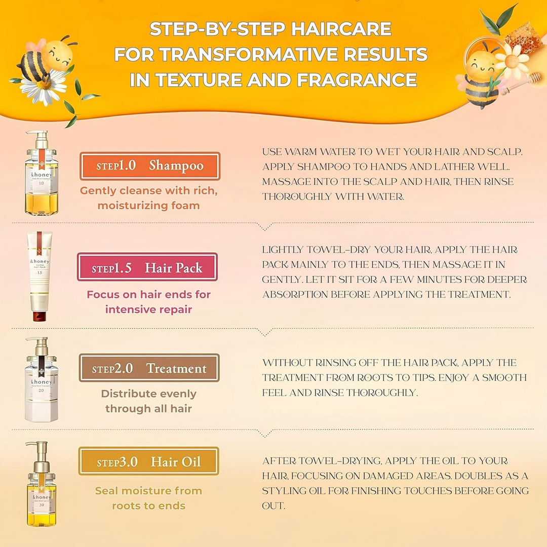 زيت شعر &amp;honey العميق للترطيب