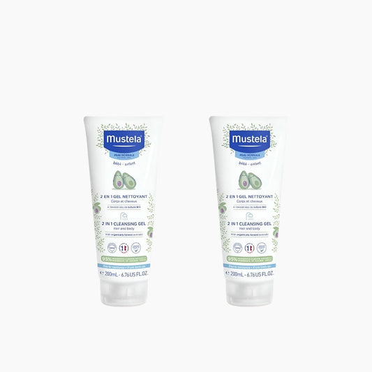Mustela 2 In 1 Cleansing Gel Hair & Body Offer X2