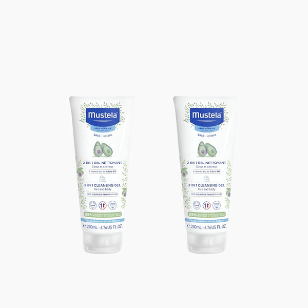 Mustela 2 In 1 Cleansing Gel Hair & Body Offer X2