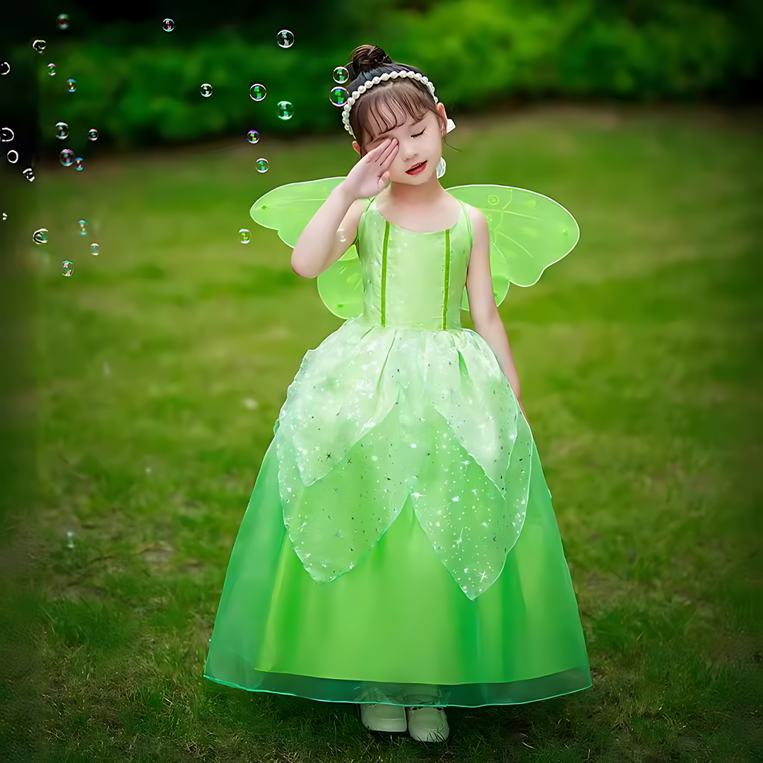 Tinkerbell costume dress with delicate tulle detailing